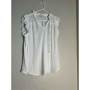 Masion d’ Amelie Paris soft gauzy white fairycore shirt Sz M